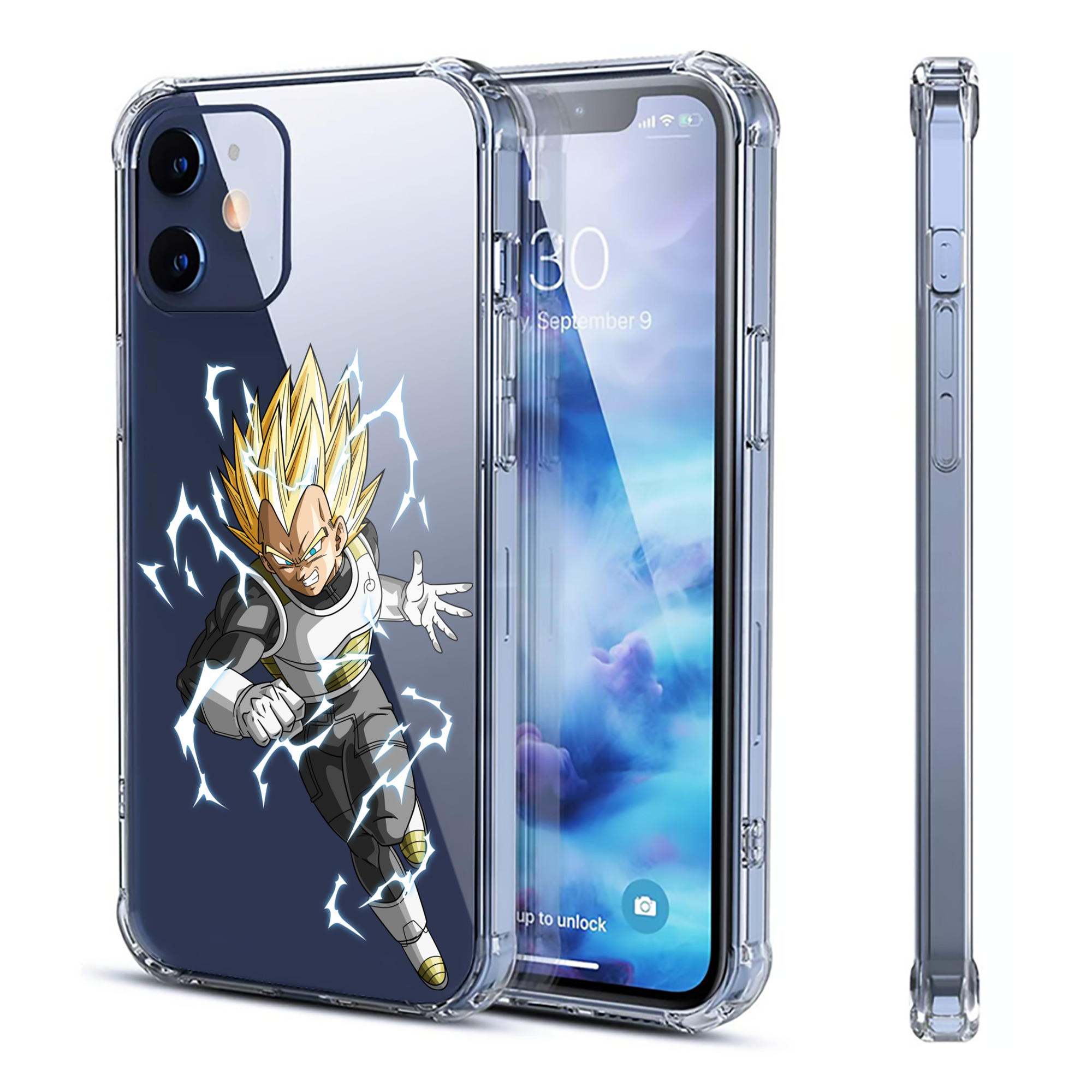 （画像用） ドラゴンボール ベジータ四世（Bejīta Yonsei）DRAGON BALL Vegeta IV 【iPhone 12シリーズ対応】透明スマホケース（クリアソフトケース）